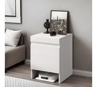 Kaverno Armario Oculto De Madera Maciza para Robot Aspirador, Gabinete De Almacenamiento con Puertas, Ahorro De Espacio con Tapa Extraíble para Cambio De Agua, para Dormitorio(White)