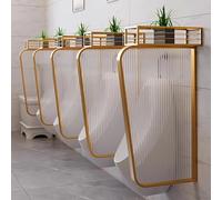 Kaverno Partición De Inodoro Montada En La Pared con Soporte para Plantas, Deflector De Urinario para Adultos De Pie para Escuelas, Restaurantes, Hoteles(Gold,1pcs)