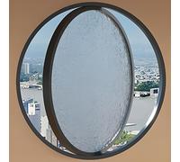 Kaverno Ventana Abatible Giratoria, Ventana Redonda Giratoria con Vidrio Templado, Ventanas De Cobertizo De Aleación De Aluminio Giratorias 360 para Baño, Dormitorio, Sala Estar(Black A,30cm/11.8in)