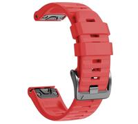 KAVJU Correa de reloj para Fenix 8X, para Fenix 6X Pro/Fenix 5X/Fenix 5X Plus/Fenix 7X/Fenix 3/HR/Tactix/Descent MK1/D2 Delta PX/D2 26mm(Red)