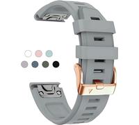 KAVJU Correa de reloj para Garmin Fenix 6S 5S 7S, pulsera de 20mm para Fenix 6s Pro 5s Plus, hebilla de oro rosa, correas de muñeca de repuesto rápido de silicona(Gray 5.3"-8.2")