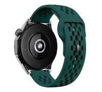 KAVJU Correa de silicona con orificio de 18mm, 20mm y 22mm para Samsung Galaxy Watch 6 5 4, Huawei GT4 3 GT2 pro, pulsera para Garmin Vivoactive 4(Blackish green,18mm)