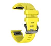 KAVJU For Fenix 8X Bands Fenix 7X Correa deportiva de repuesto de silicona para relojes Garmin Fenix 5X/Fenix 5X Plus/Fenix 6X/Fenix 6X Pro/Fenix 3/HR/Descent MK1/D2 Delta PX/D2(Yellow)