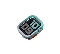 KAVJU Funda de silicona suave para Apple Watch 10, 9, 8, 7, 6, SE 5, Sport, cubierta mate anticaídas para Iwatch de 49 mm, 41 mm, 40 mm, 44 mm, 45 mm, 42 mm y 46 mm(Green-Blue,44mm 45mm)