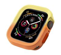 KAVJU Funda de TPU para Apple Watch Series Ultra 49 mm 9 8 7 41 mm 45 mm, carcasa con marco de parachoques para iWatch 6 5 SE 4 40 44 mm(Yellow orange,44mm)
