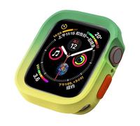 KAVJU Funda de TPU para Apple Watch Series Ultra 49 mm 9 8 7 41 mm 45 mm, carcasa con marco de parachoques para iWatch 6 5 SE 4 40 44 mm(Green yellow,40mm)