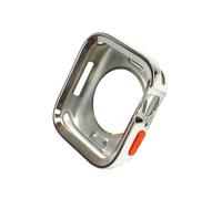 KAVJU Funda de TPU para Apple Watch Series Ultra 49 mm 9 8 7 41 mm 45 mm, carcasa con marco de parachoques para iWatch 6 5 SE 4 40 44 mm(Plating-silver,44mm)