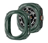 KAVJU Protector de pantalla para Samsung Galaxy Watch Ultra, funda de 47mm, accesorios, marco de PC duro, parachoques protector para Galaxy Watch Ultra(Green)
