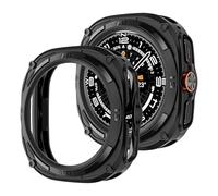 KAVJU Protector de pantalla para Samsung Galaxy Watch Ultra, funda de 47mm, accesorios, marco de PC duro, parachoques protector para Galaxy Watch Ultra(Black)