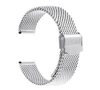 KAVJU Pulsera milanesa de malla de 1,0 mm, reloj inteligente, pulseras de acero inoxidable de 18 mm, 20 mm, 22 mm y 24 mm(Silver,22mm)