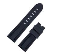 KAVJU Reemplazo de correa de reloj de goma de 22/24 mm para correa de silicona impermeable de la serie Panerai(Black,24mm)