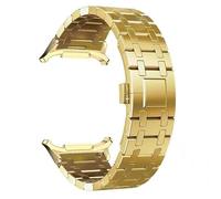 KAVJU Stainless Steel Watchbands For Samsung Galaxy Watch 7 Ultra 47mm No Gaps Bracelet Correa Watch 7 Ultra 47mm Wristband(Gold)