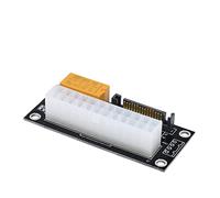 KAVJU Tarjeta adaptadora de sincronización de fuente de alimentación de 24 pines a 4 pines/SATA Molex sincrónica Dual PSU ATX Add2psu para minería (5 unidades a SATA negro)