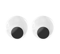 Kavolet 2 Piezas de Ojos Saltones Autoadhesivos para Manualidades, Decoraciones Artesanales de Resina con Pupilas Móviles para Muebles Nevera, Proyectos Bricolaje y Decoraciones (15cm En blanco y