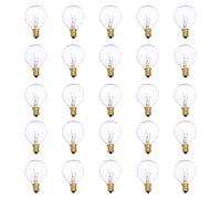 Kavolet 25 Pezzi G40 LED Lampadina di Ricambio, 7W Globo Trasparente, E12 Base, Bombillas de repuesto para luces de cadena para exteriores per Decorazione Patio Esterno casa Festa Nuziale