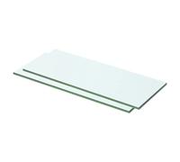 Kavolet 2pcs 50x15 cm Glasboden Glasscheibe Glasplatte Glasplatte Glasregal Transparent Regalboden Glas Einständer Glasablage für Badezimmer Wandregal Badablage Badblage 8 mm stärke