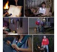 Kavolet Adjustable Flexible Handsfree LED Neck Reading Lamp, 3 Brightness Levels, Book Light with 2 Leds, Flexible Neckband Hug for Reading, Repair, Making, Working, Weaving on Bed or in (355)