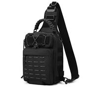 Kavolet Bolsa de Pesca, Bolsa de Herramientas, Múltiples Bolsillos, Correas Molle, Rayas Reflectantes, Parte Trasera de Malla, Correa de Hombro Ajustable para Pesca, Senderismo, Caza y