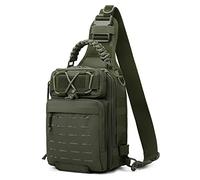 Kavolet Bolsa de Pesca, Bolsa de Herramientas, Múltiples Bolsillos, Correas Molle, Rayas Reflectantes, Parte Trasera de Malla, Correa de Hombro Ajustable para Pesca, Senderismo, Caza y