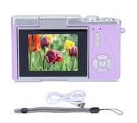 Kavolet Cámara Digital de 48MP, 1080P, Zoom 18X con Pantalla HD de 2,4 Pulgadas y Luz Relleno LED, Grabación Continua 4 Horas para Fotografía, Temporizador Automático, Marca (Púrpura)