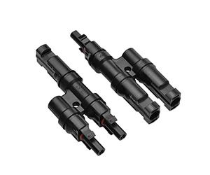 Kavolet Conectores Macho Hembra de Cable Solar Confiables con Buena Resistencia Al Impacto y Diseño de Alta Temperatura para Conexión Paralela entre Paneles Solares, 14AWG-10AWG (2 vías)