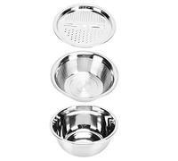 Kavolet Juego de Lavabo de Drenaje 3 en 1 Acero Inoxidable, Colador, Trituradora, Cuenco para Amasar