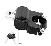 Kavolet Lock de Casco de Motocicleta Casa de Seguridad de Metal, Bloqueo de Casco de Servicio Pesado Negro con 2 Llaves para el Manillar de 0.9-1.1in Universal, Adecuado para