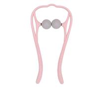 Kavolet Masajeador de cuello Shiatsu de doble punto con mango ergonómico, diseño ligero y compacto, ideal para almacenamiento y viajes, diseño en forma de U, bola de masaje de acupresión, mejora