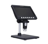 Kavolet Microscopio Digital de 5MP, Aumento de 1200x con Pantalla HD 7.0", 8 Luces LED Alto Brillo, para MacOS, Adultos, ABS, Negro, 1 Pieza (330)