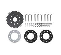 Kavolet Profesional, 36 Dientes, Pilotas Planas, Soporte Adaptador de 9 Orificios, Rueda de la Cadena Trasera para 2 Tiempos Bicicleta Motorizada de Bicicleta