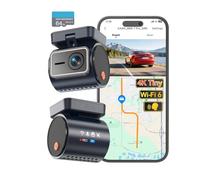KAWA 4K Mini Cámara para Coche con Voz, WiFi 6, GPS y Pantalla Oculta