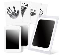 KAWAAN Huella Perro, Kit Huella del Pie, 4 Plantillas y 8 Tarjetas de Impresión, Tinta para Huellas de Perro, No Tóxicas, No Mancha, Segura, Kit Huella del Mascota