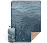 KawaGebo Kamp Manta Camper Manta de Camping Plegable, para Fiesta Al Aire Libre, Playa, Picnic, Camping, Viaje, Parque, Jardín, MontañA, ExcursióN Familiar 78" X 56"