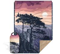 KawaGebo Kamp Manta Camper Manta de Camping Plegable, para Fiesta Al Aire Libre, Playa, Picnic, Camping, Viaje, Parque, Jardín, MontañA, ExcursióN Familiar 78" X 56"