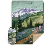 KawaGebo Kamp Manta Camper Manta de Camping Plegable, para Fiesta Al Aire Libre, Playa, Picnic, Camping, Viaje, Parque, Jardín, MontañA, ExcursióN Familiar 78" X 56"