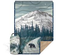 KawaGebo Kamp Manta Camper Manta de Camping Plegable, para Fiesta Al Aire Libre, Playa, Picnic, Camping, Viaje, Parque, Jardín, MontañA, ExcursióN Familiar 78" X 56"