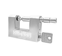 KAWAHA 71/80KD-3SK Candado resistente de acero inoxidable en forma de D con llave para puerta de garaje, contenedores, cobertizo y almacén (3-1/8 pulgadas, llave diferente, 3 llaves de acero