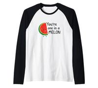 Kawai Sandía Uno En Un Melón Declaración Divertida Humore Broma Camiseta Manga Raglan
