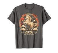 Kawaii 2026 AÑO del Caballo Fortuna Dama Lunar Lantern Joy Camiseta