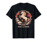 Kawaii 2026 Caballo Lady Powered by Hay & SASS Zodiac Girl Camiseta