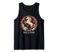 Kawaii 2026 Caballo Lady Powered by Hay & SASS Zodiac Girl Camiseta sin Mangas