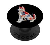 Kawaii Akita Inu Japanese Cherry Blossom T para fanáticos de PopSockets PopGrip Adhesivo