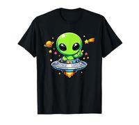 Kawaii Alien Nave Espacial Galaxia Espacial OVNI Secuestro Camiseta