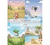 KAWAII ANIMAL ATLAS: LIVRO 1: Livro de Colorir Educativo com Animais Kawaii, Objetos Culturais e Mapas do Mundo (KAWAII ANIMAL ATLAS PORTUGUES)