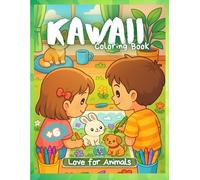Kawaii Animal Coloring Book for Kids Ages 6-10: 45 Cute Pages to Color and 5 Spot the Difference Puzzles (Kawaii for Kids)