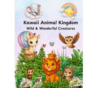 Kawaii Animal Kingdom: Wild & Wonderful Creatures: A cute and Fun Animal Coloring Adventure for Kids ages 4 - 8