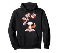 Kawaii Animales del Bosque Sakura Flor de Cerezo Japón Sudadera con Capucha