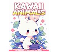 Kawaii Animals Coloring Book: 50 Adorably Cute Kawaii Animal Designs, Ideal for Teens and Adults for Fun, Relaxation and Funny Coloring Pages