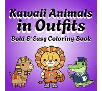 Kawaii Animals Coloring Book: 52 Simple and Cute Kawaii Animals Designs in Fun Outfits for Kids, Teens, and Adults | Part of the Outfit Adventures Series