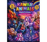 Kawaii Animals Moms & Their Babies Vol. 10 - Magical Animals: 22 Cute Kawaii Magical Animal Moms & Their Babies with Fun Facts | Coloring Book for Kids Ages 4-8